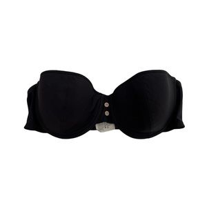 Calvin Klein Black Strapless Bra Size 36B With Button Detail